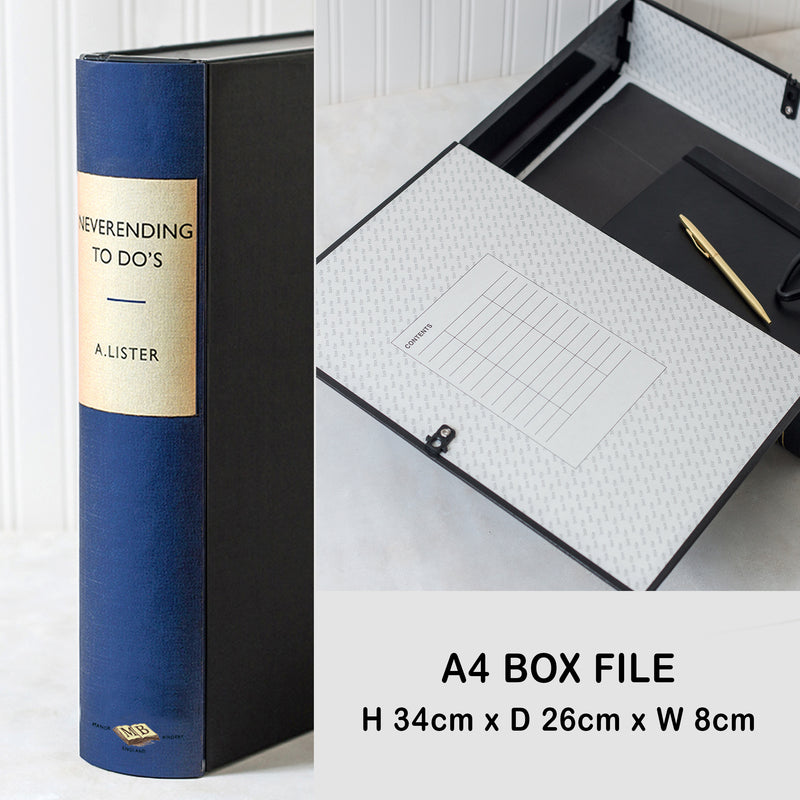 Blue Vintage Book File