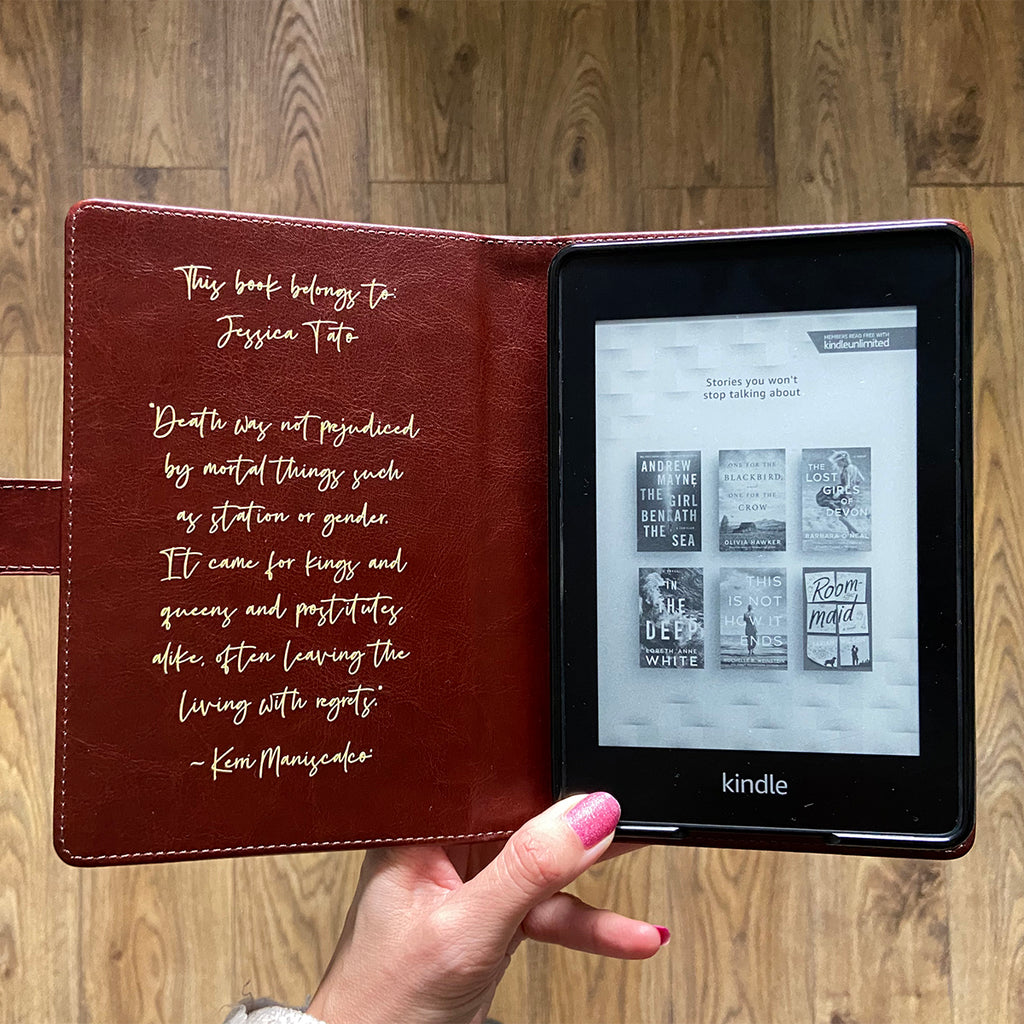 Customised Vintage Book Cover - Various Colours - Universal eReader Case