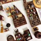 DIY Book Nook Light Puzzle - Miniature Magic Pharmacy