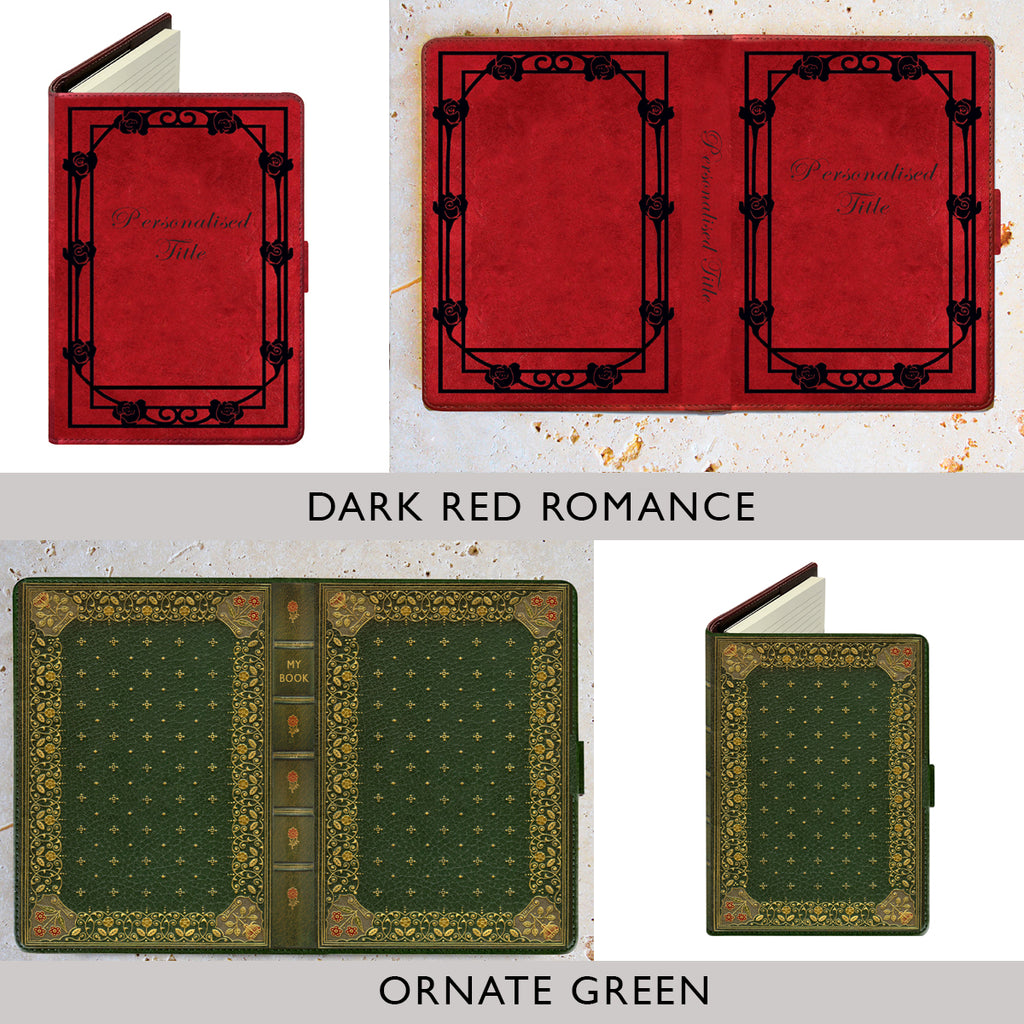 Customised Luxury Faux Leather Reusable Lined Notebook - Various Designs