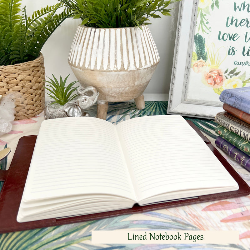 Personalised Faux Leather Case  - Reusable Lined Notebook