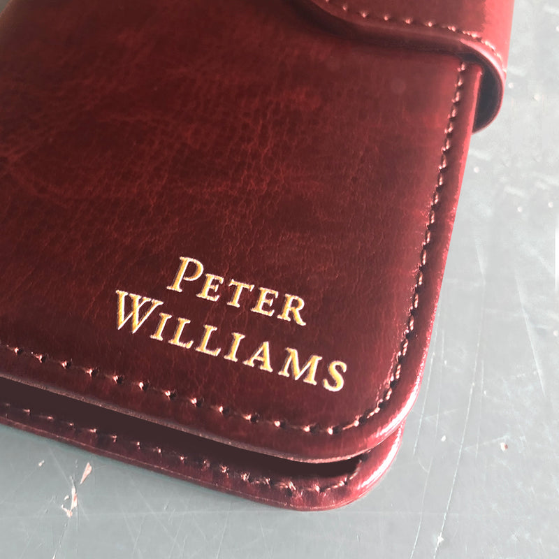 Personalised Faux Leather iPhone Case - Brown