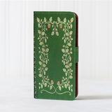 Faux Leather iPhone Case - Floral Green My Book