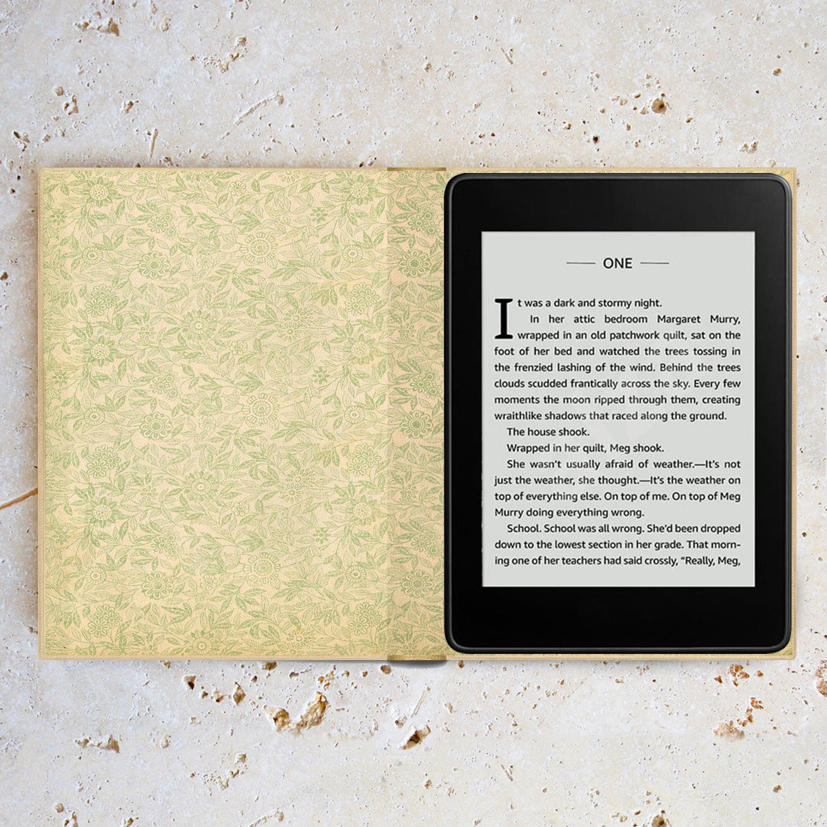 Vintage Flowers Hardback <br> Kindle and eReader Case
