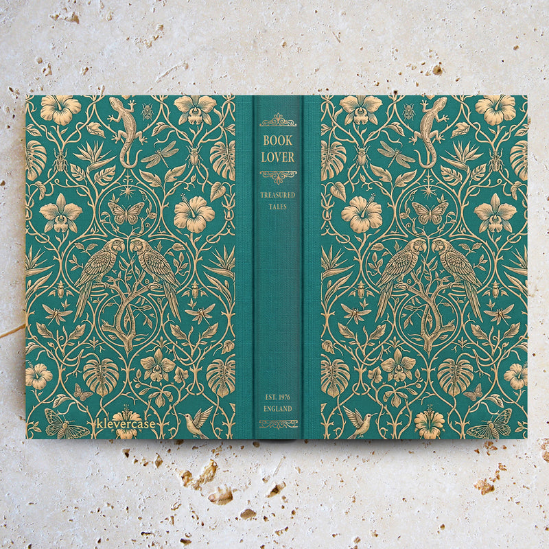 Book Lover Treasured Tales Tropical Teal / Universal Hardback eReader Case