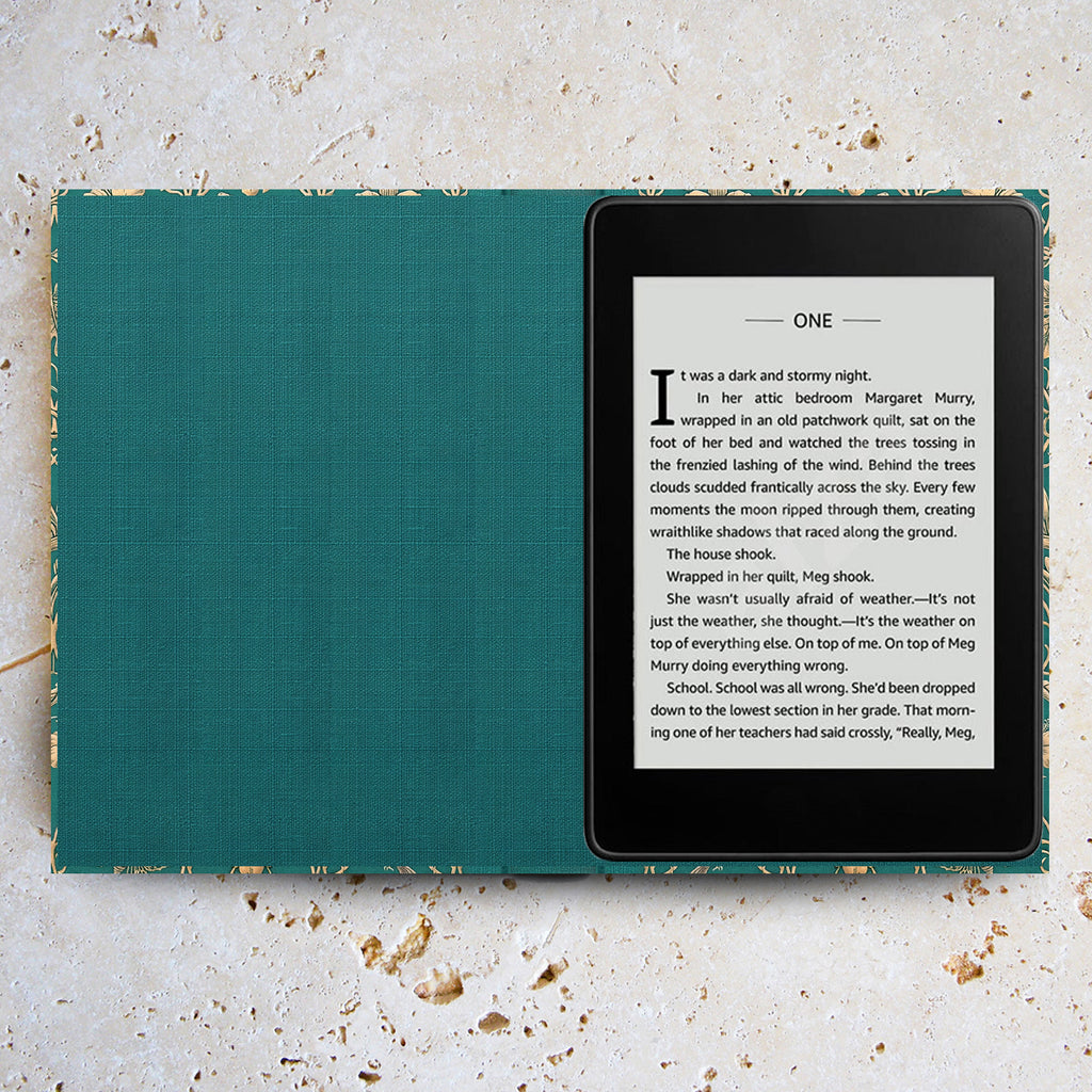 Book Lover Treasured Tales Tropical Teal / Universal Hardback eReader Case