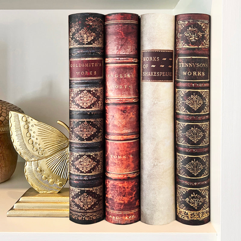 Set of 4 - Book-Look A4 Ring Binders - English Poets