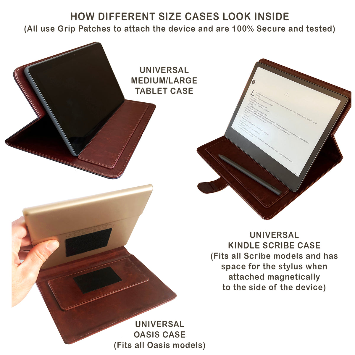 Old Brown Universal Kindle, eReader & Tablet Case
