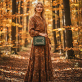 Floral Green - Cross-Body Bag - Purse