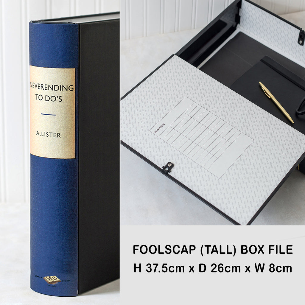 Look Files Blue Vintage Book File – Storage File | KleverCase