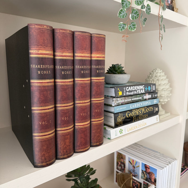 Set of 4 - Book-Look A4 Ring Binders - Shakespeares Works
