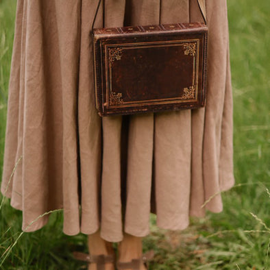 brown dress bag Old Brown Cross Body Bag – Vintage Style