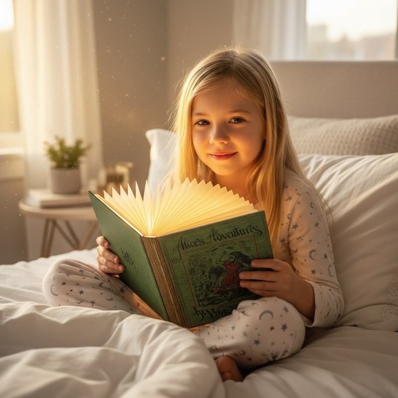Book Look Wireless Reading Light - Alice in Wonderland