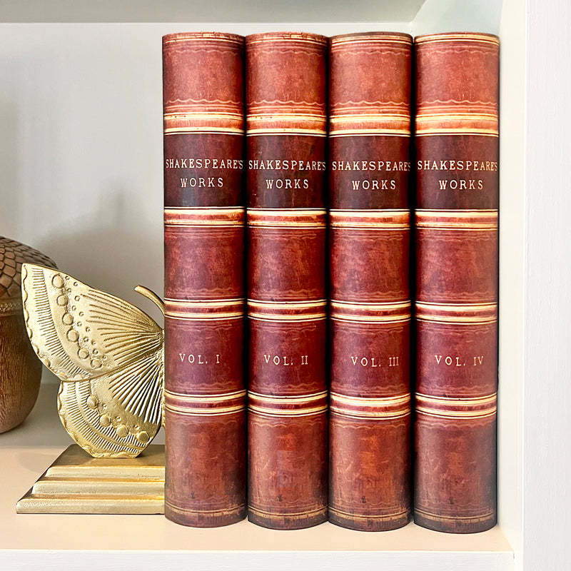 Set of 4 - Book-Look A4 Ring Binders - Shakespeares Works