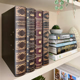 Set of 4 - Book-Look A4 Ring Binders - The Writers Dark Leather