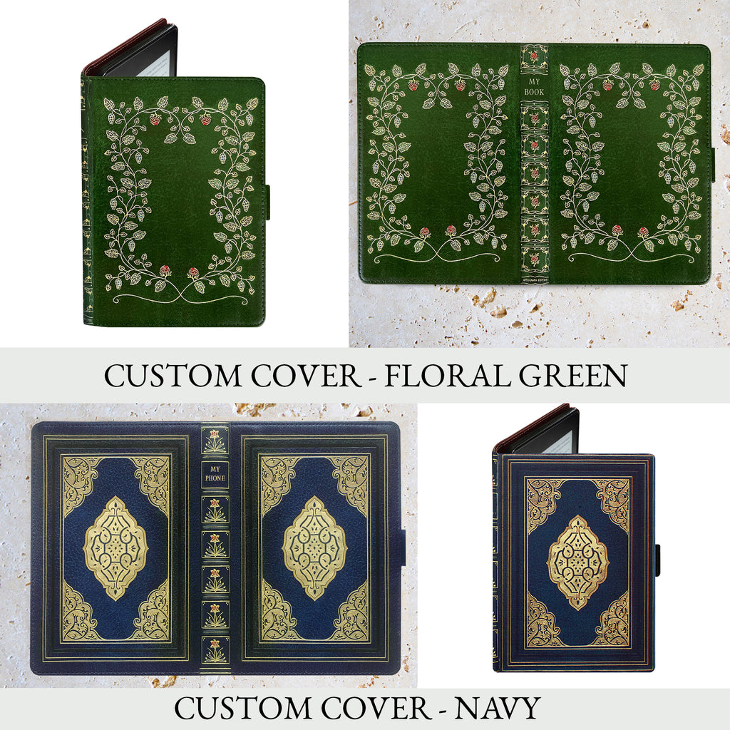 Customised Luxury Faux Leather Cases - Various Designs - Universal eReader Case