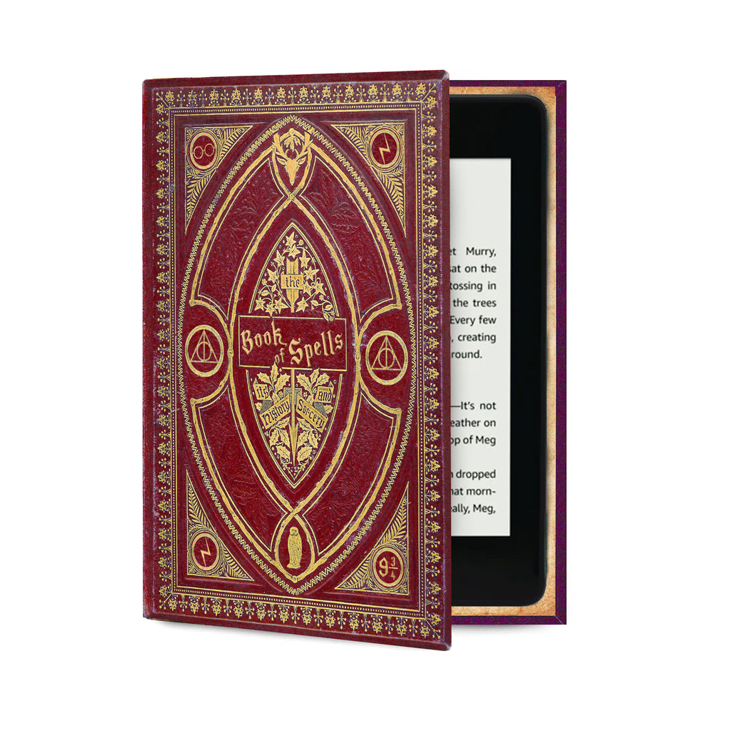 Gryffindor Themed Book of Spells / Universal Tablet Case