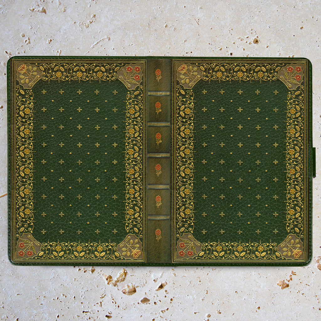 Ornate Olive Green - Luxury Faux Leather Diary or Notebook