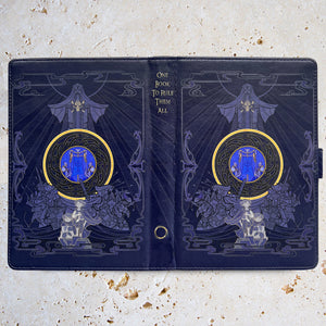 Fantasy Book Cover Blue - Luxury Faux Leather Case - Kindle Oasis