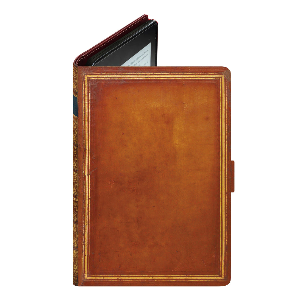 Tan Brown My Book - Luxury Faux Leather Case -  Universal eReader Case
