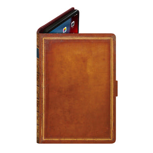 Tan Brown My Book - Luxury Faux Leather Case -  Universal Tablet Case (10 Inch Screen)