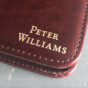 Personalised Faux Leather Case  - Reusable Lined Notebook